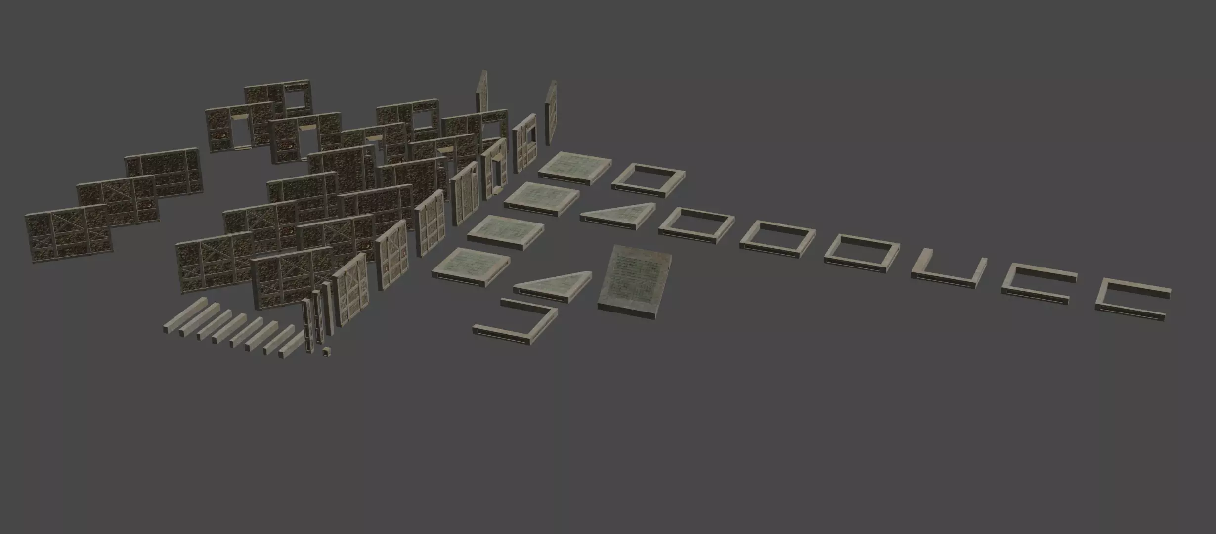 Wall Bar and Floor Collection 1 Free low-poly 3D model_0