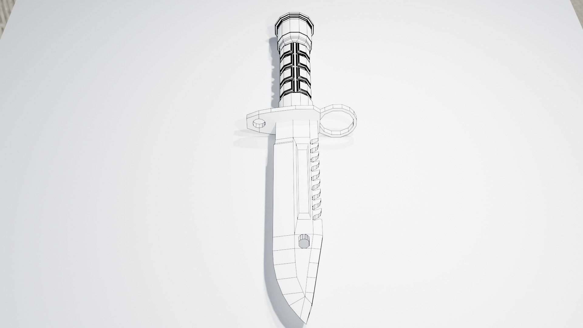 M9 Bayonet Free low-poly 3D model_1