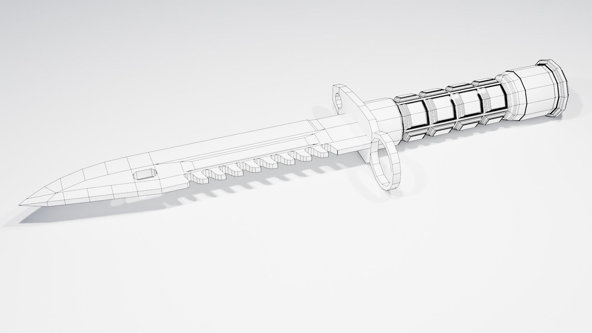 M9 Bayonet Free low-poly 3D model_3