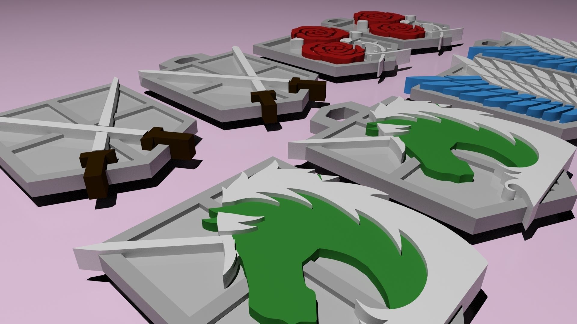 Shingeki no Kyojin Emblems 3d printable 3D print model_5