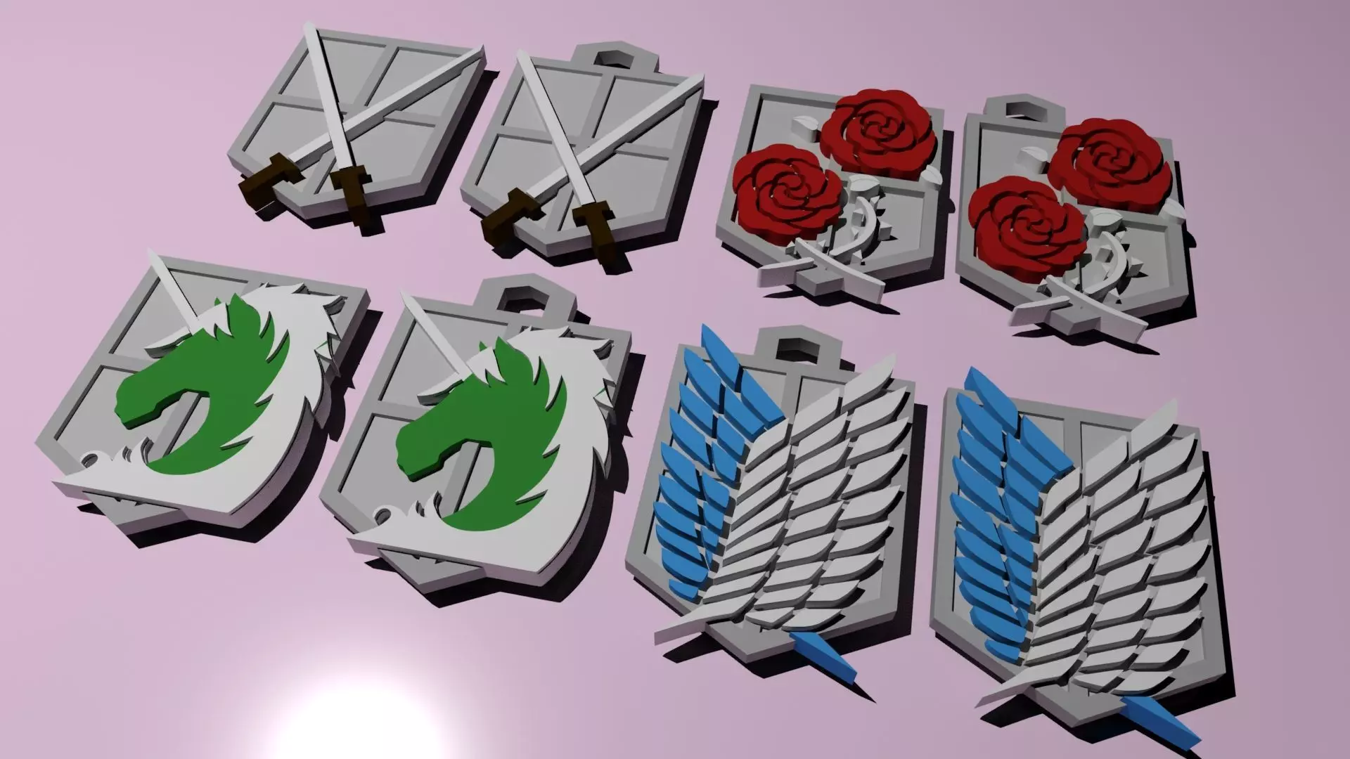 Shingeki no Kyojin Emblems 3d printable 3D print model_0