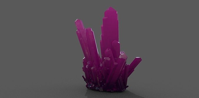 Crystal Rock Low-poly 3D model Low-poly 3D model