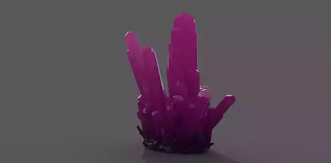 Crystal Rock Low-poly 3D model Low-poly 3D model