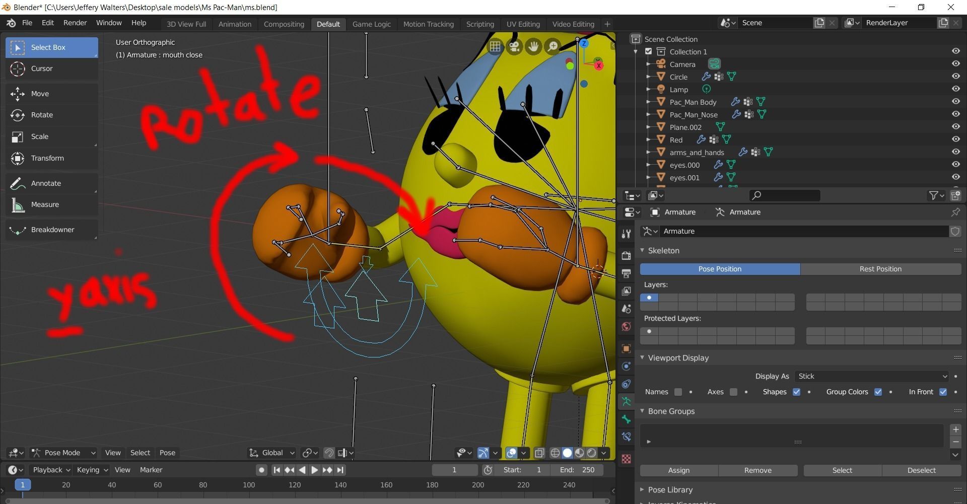 Ms Pacman Model 3D model_2