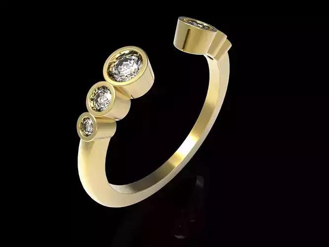Bezel Open Ring 3D print model