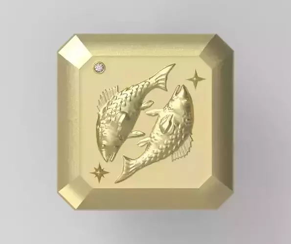 Pisces Cufflink 3D print model