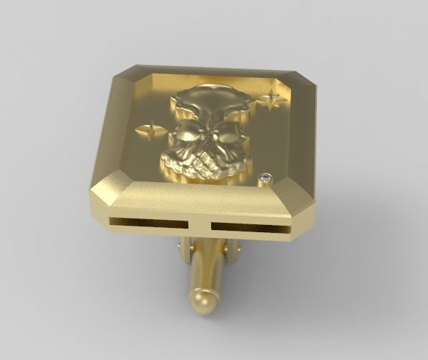Gemini Cufflink 3D print model_3