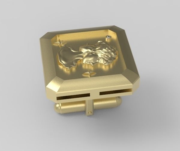 Gemini Cufflink 3D print model_13