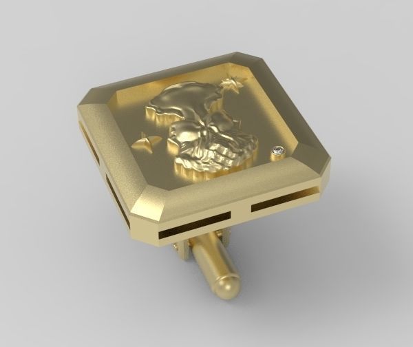 Gemini Cufflink 3D print model_2