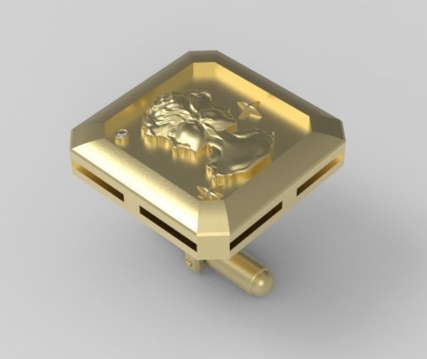 Gemini Cufflink 3D print model_8