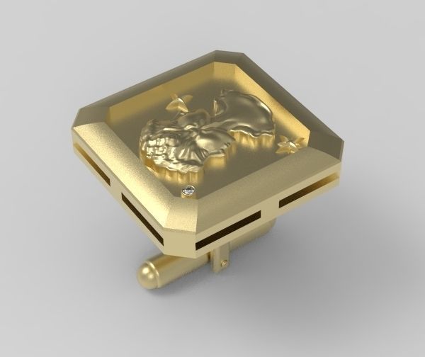 Gemini Cufflink 3D print model_5