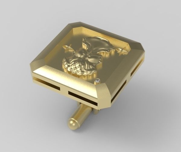 Gemini Cufflink 3D print model_4