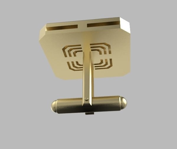 Gemini Cufflink 3D print model_27