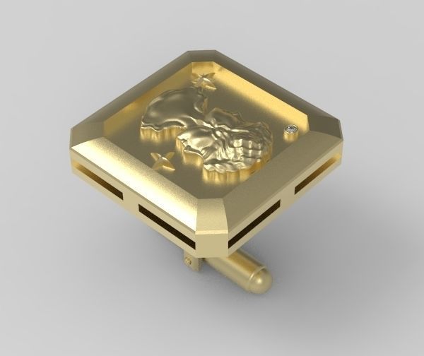 Gemini Cufflink 3D print model_1
