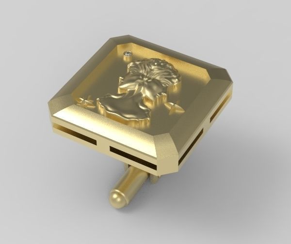 Gemini Cufflink 3D print model_11