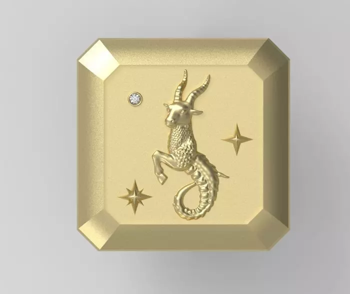 Capricorn Cufflink 3D print model_0
