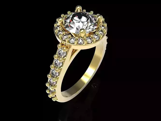 Diamond Sparkling Halo Ring