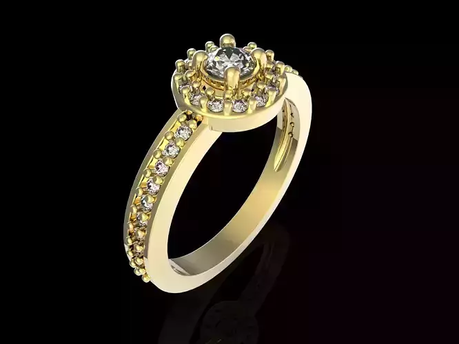 Elegant Sparkle Halo Ring Png