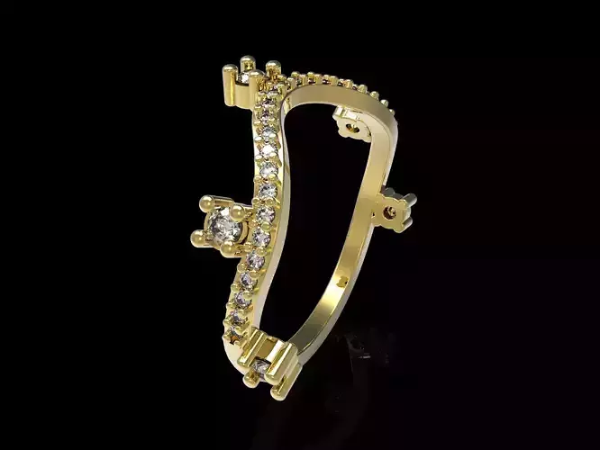 Elegant Wishbone Curve Ring