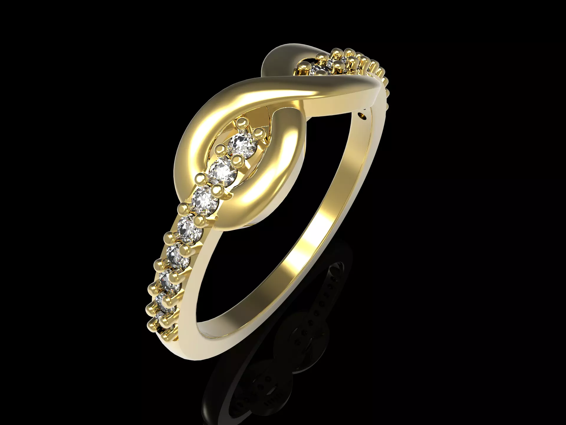 Infinity Sparkle Ring 3D print model_0