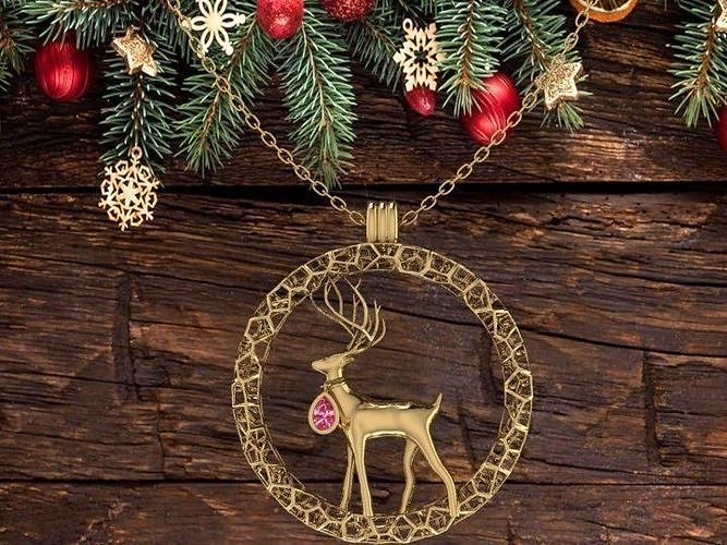 Deer Pendant 3D print model