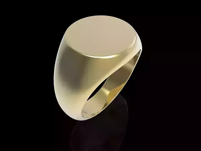 Polished Signet Ring 3D print model
