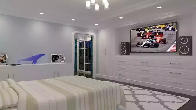 Large bedroom with ensuite bathroom