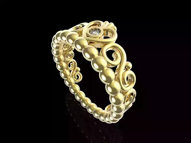 Princess Tiara Crown Ring
