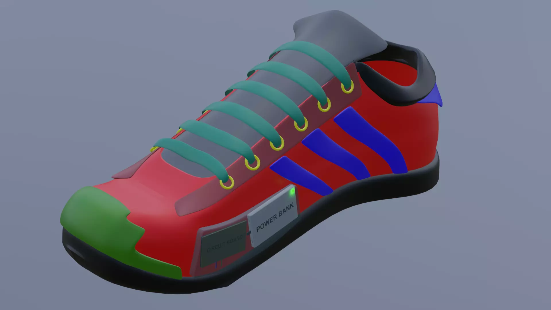 Piezoelectric battery charging shoe Free 3D model