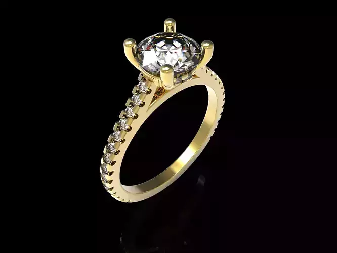 Sparkling Classic Round Ring