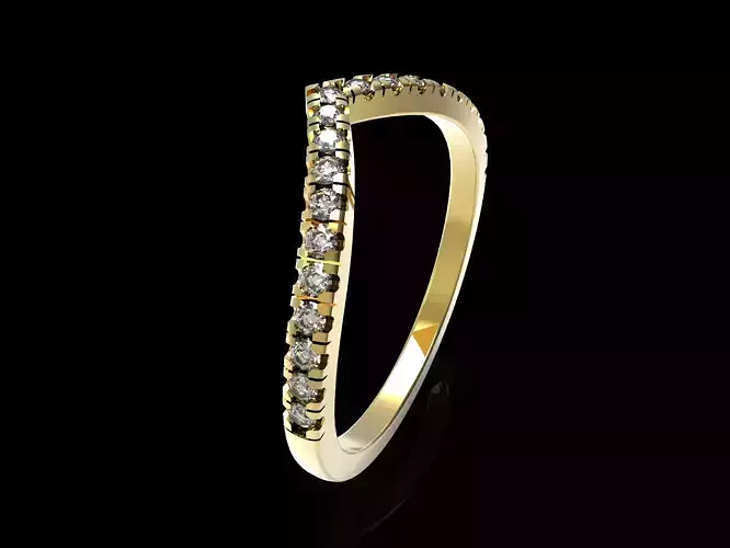 Sparkling Wishbone Ring