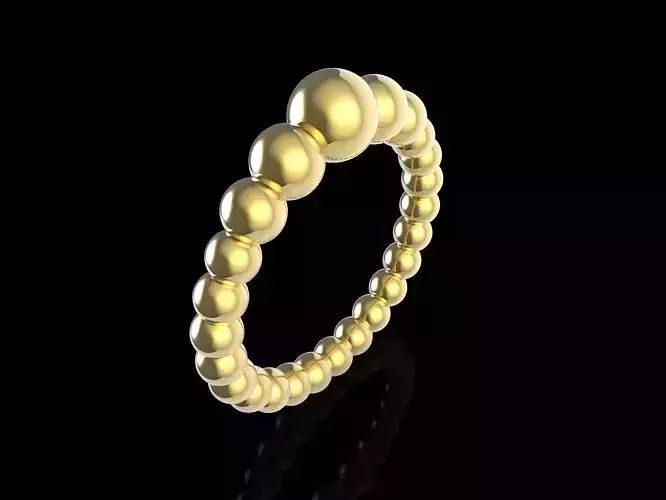 String of Beads Ring 3D print model