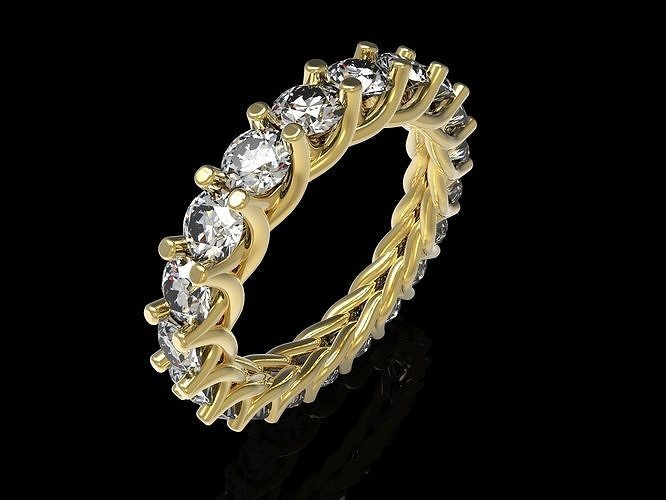 Trellis Wishbone Ring 3D print model