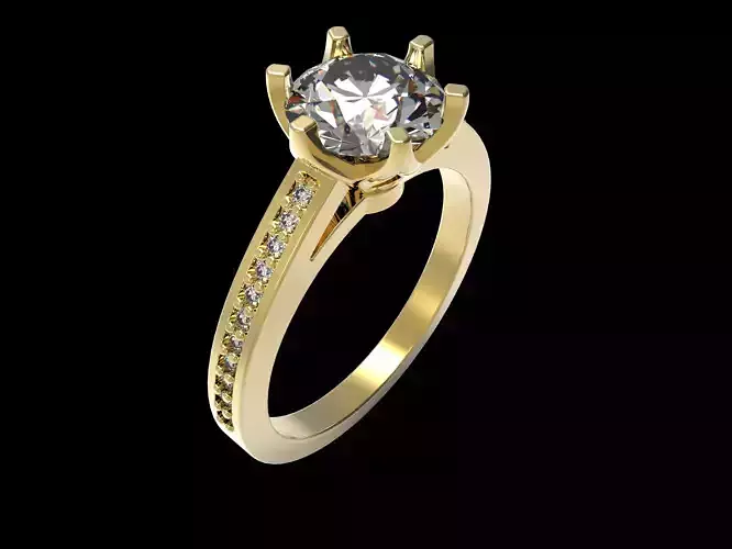  Tulip Solitaire Sparkling Ring 