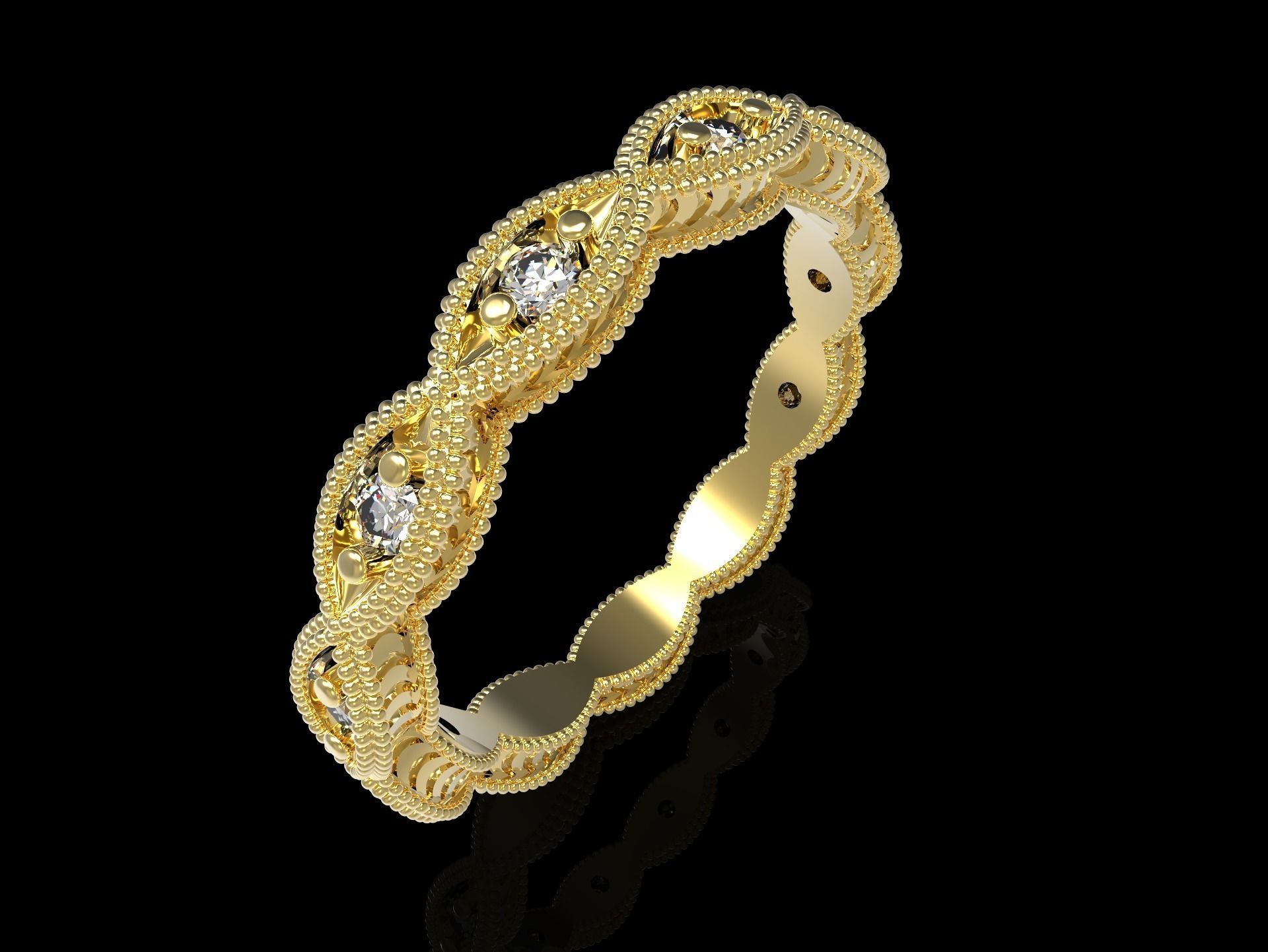 100 jewelry design rings  3D print model_85