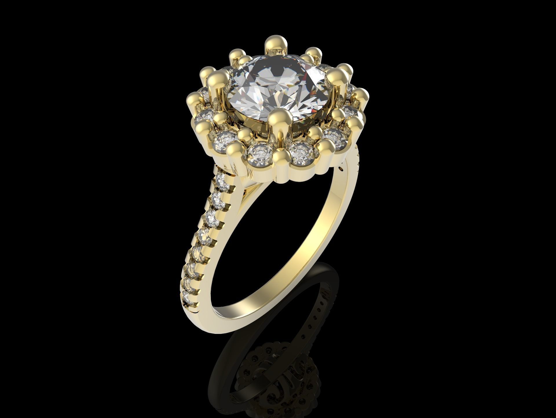 100 jewelry design rings  3D print model_71