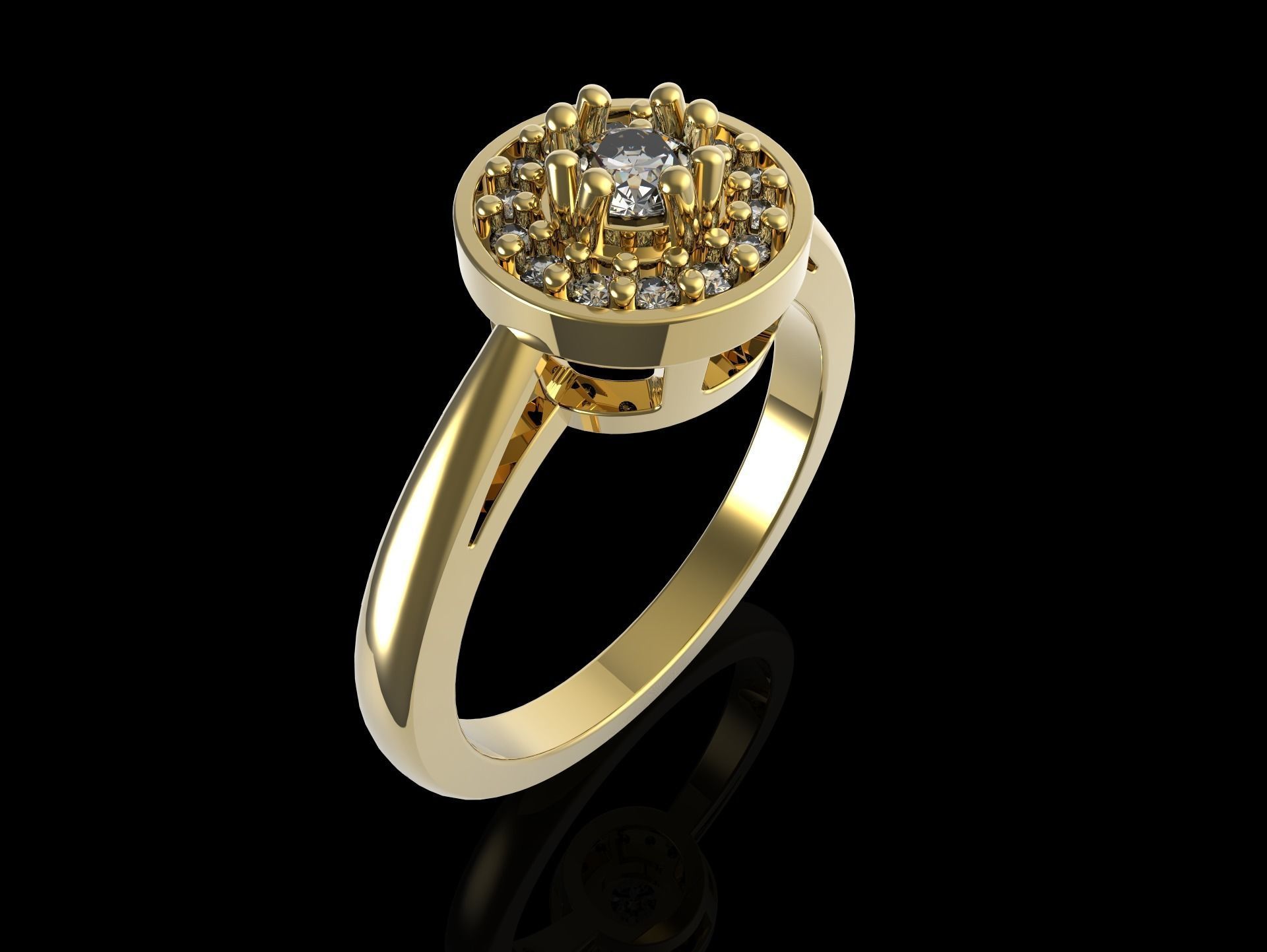 100 jewelry design rings  3D print model_62