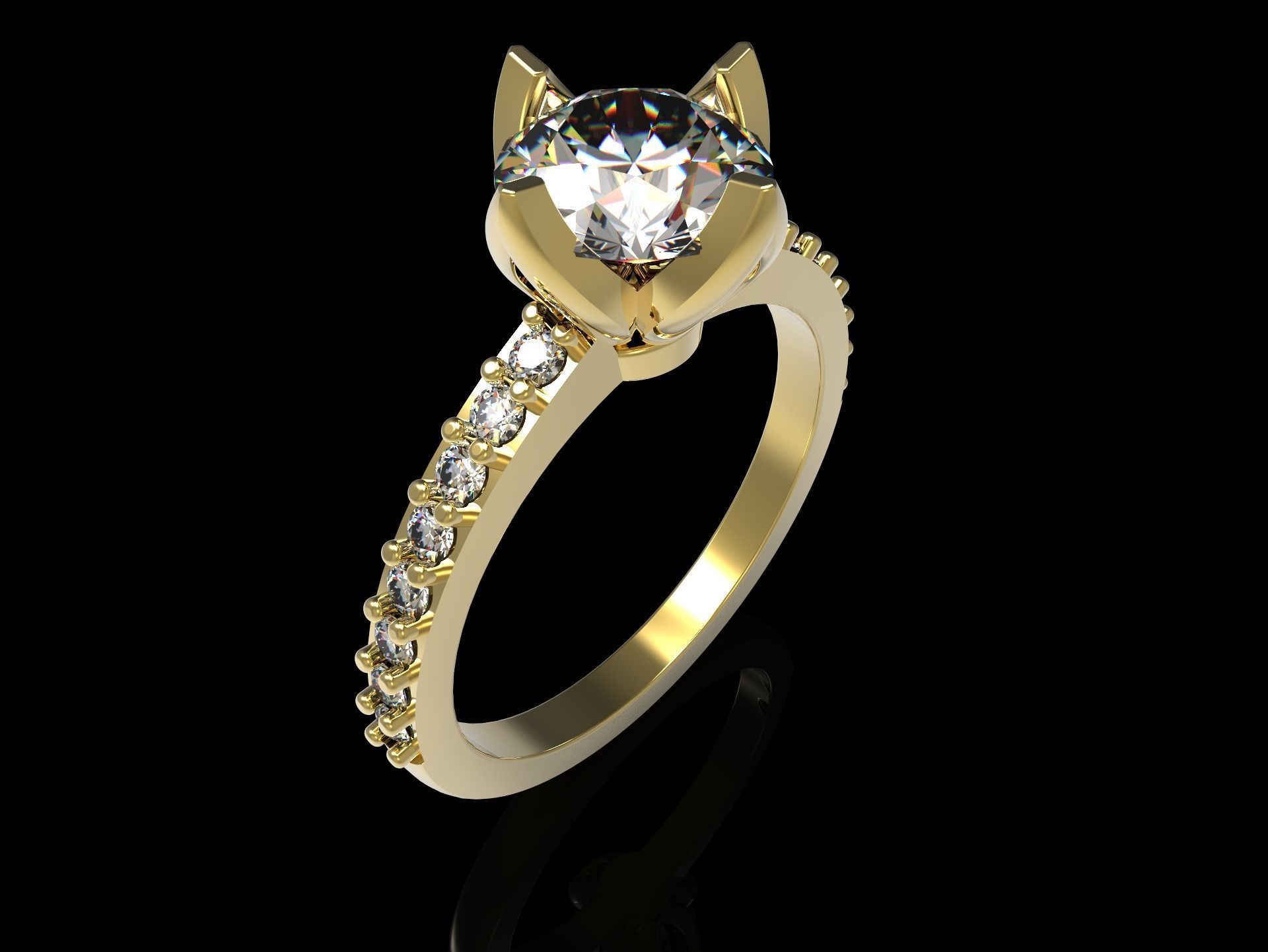 100 jewelry design rings  3D print model_64