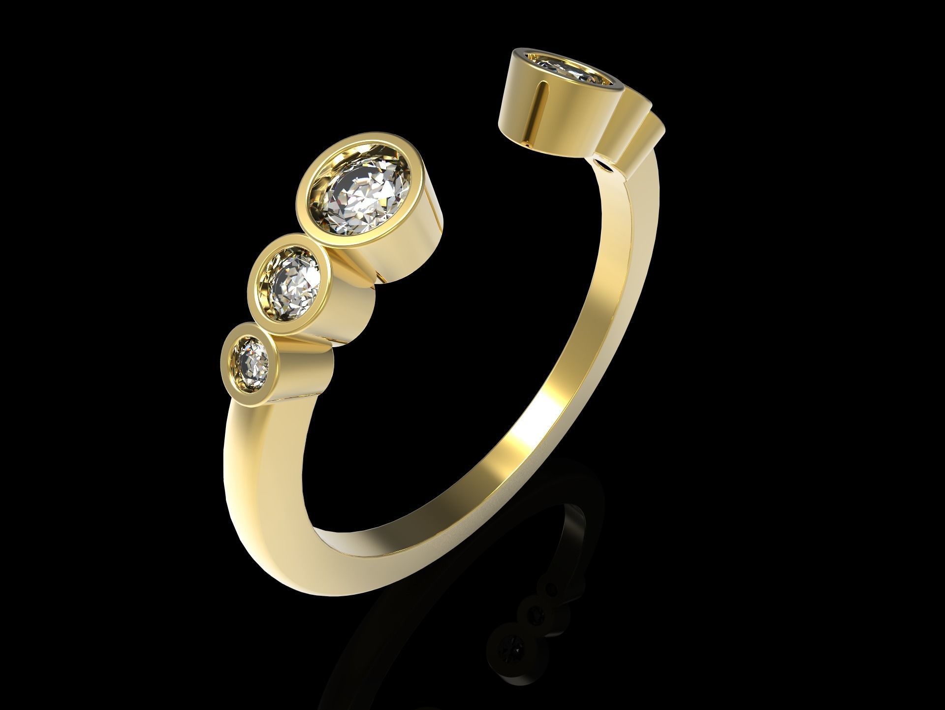 100 jewelry design rings  3D print model_6