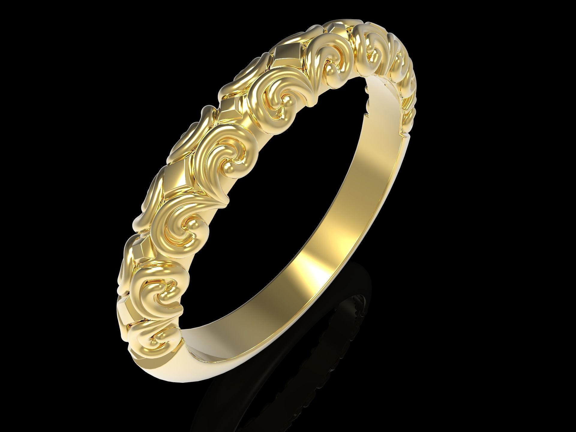 100 jewelry design rings  3D print model_38