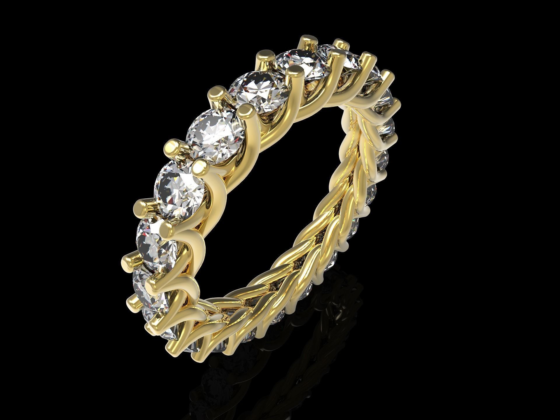 100 jewelry design rings  3D print model_89