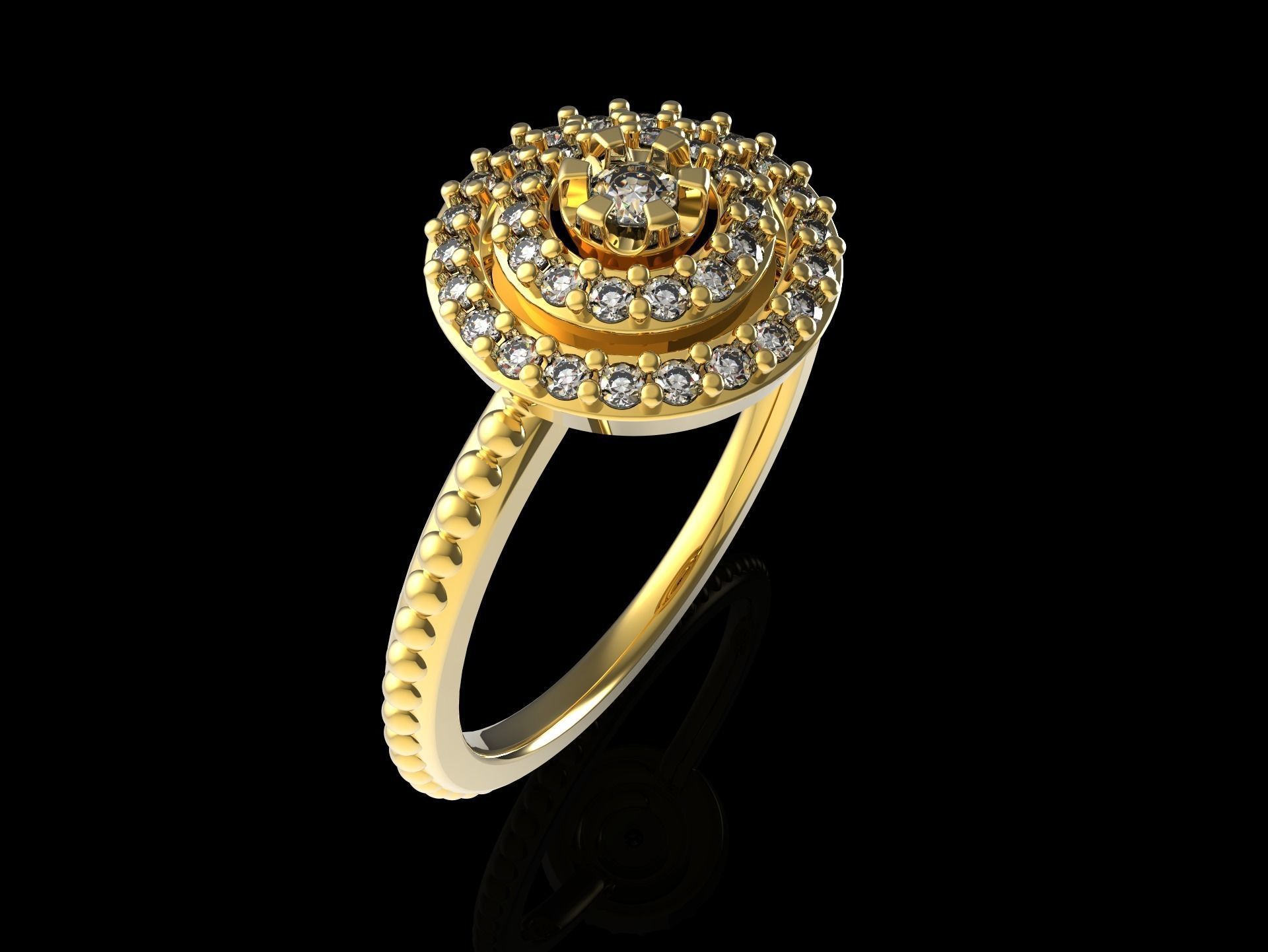 100 jewelry design rings  3D print model_29