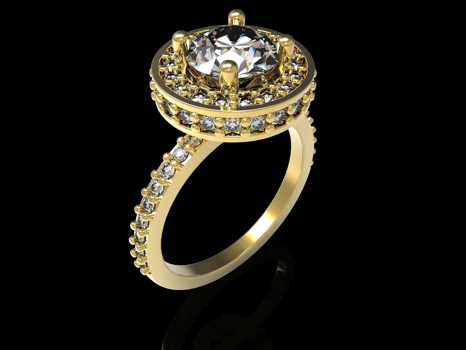 100 jewelry design rings  3D print model_82