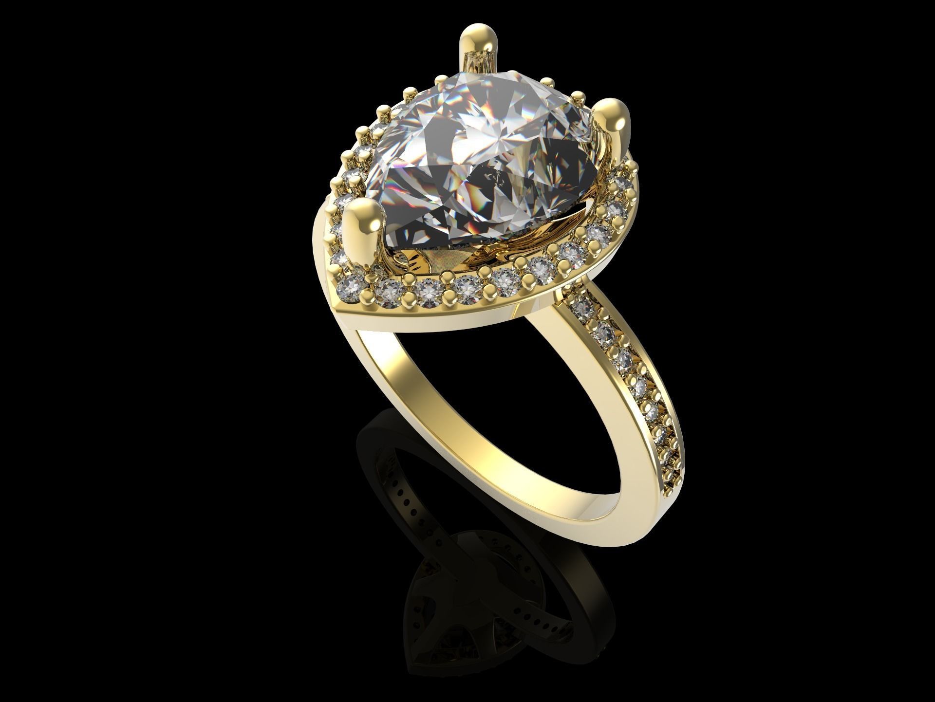 100 jewelry design rings  3D print model_79
