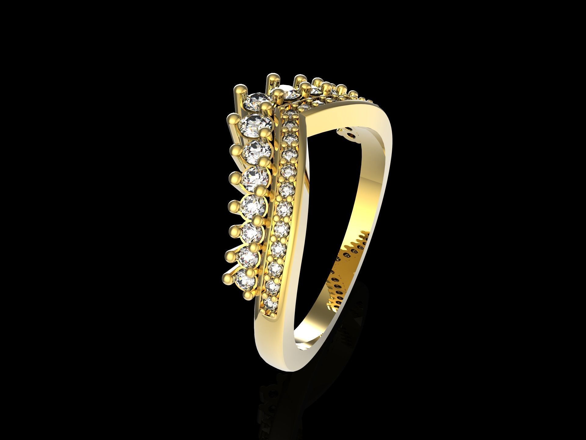 100 jewelry design rings  3D print model_48