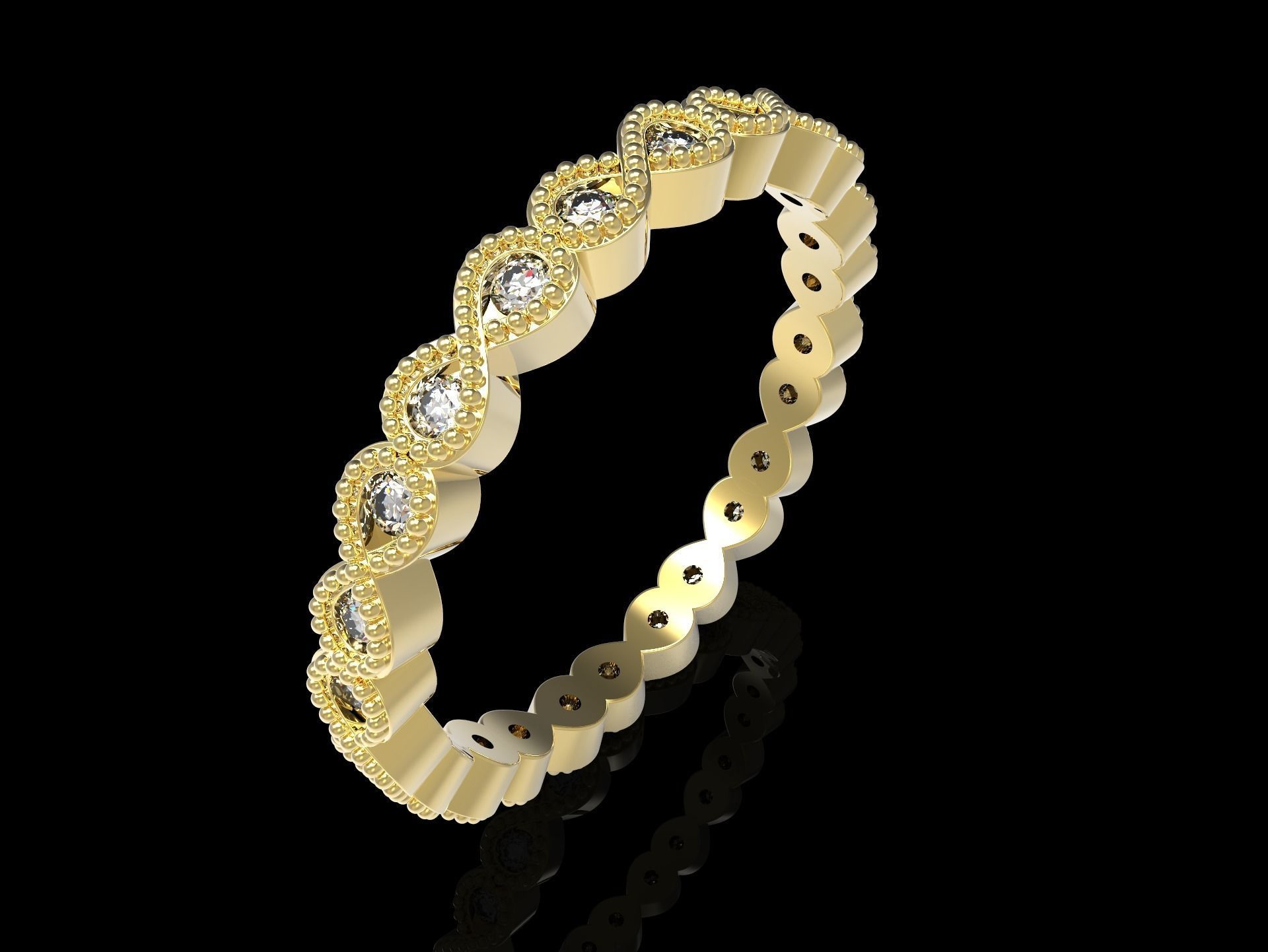 100 jewelry design rings  3D print model_87