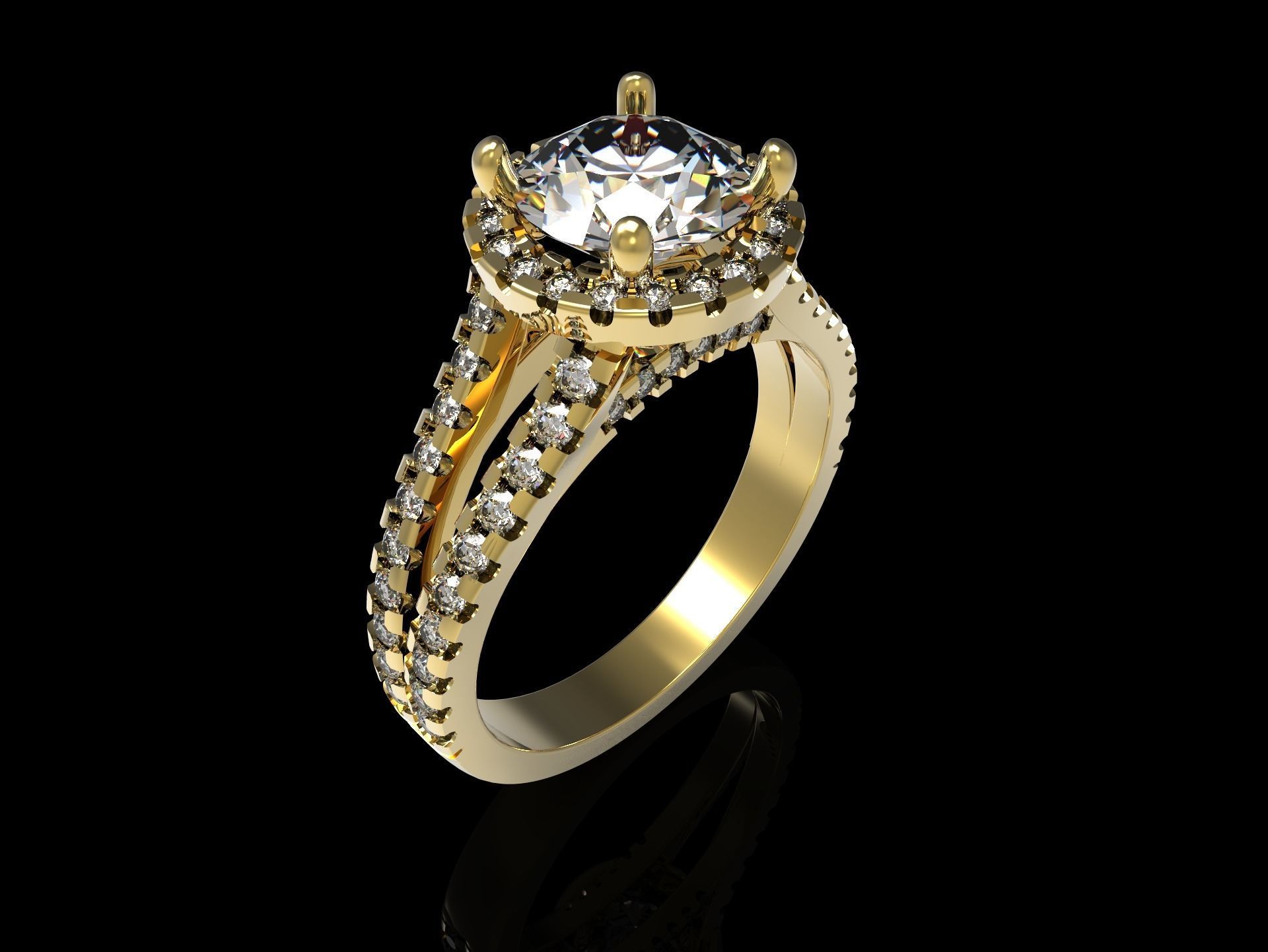100 jewelry design rings  3D print model_67