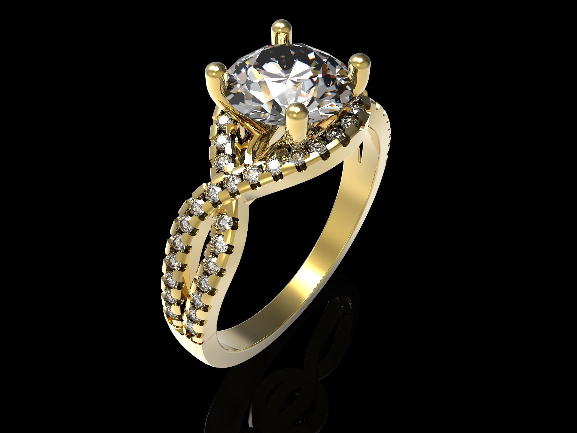 100 jewelry design rings  3D print model_92