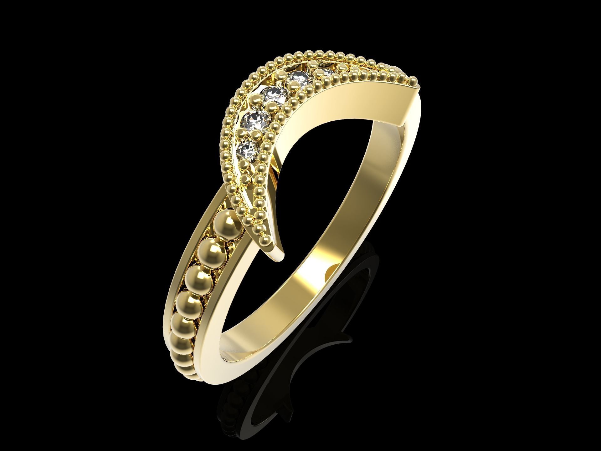 100 jewelry design rings  3D print model_19