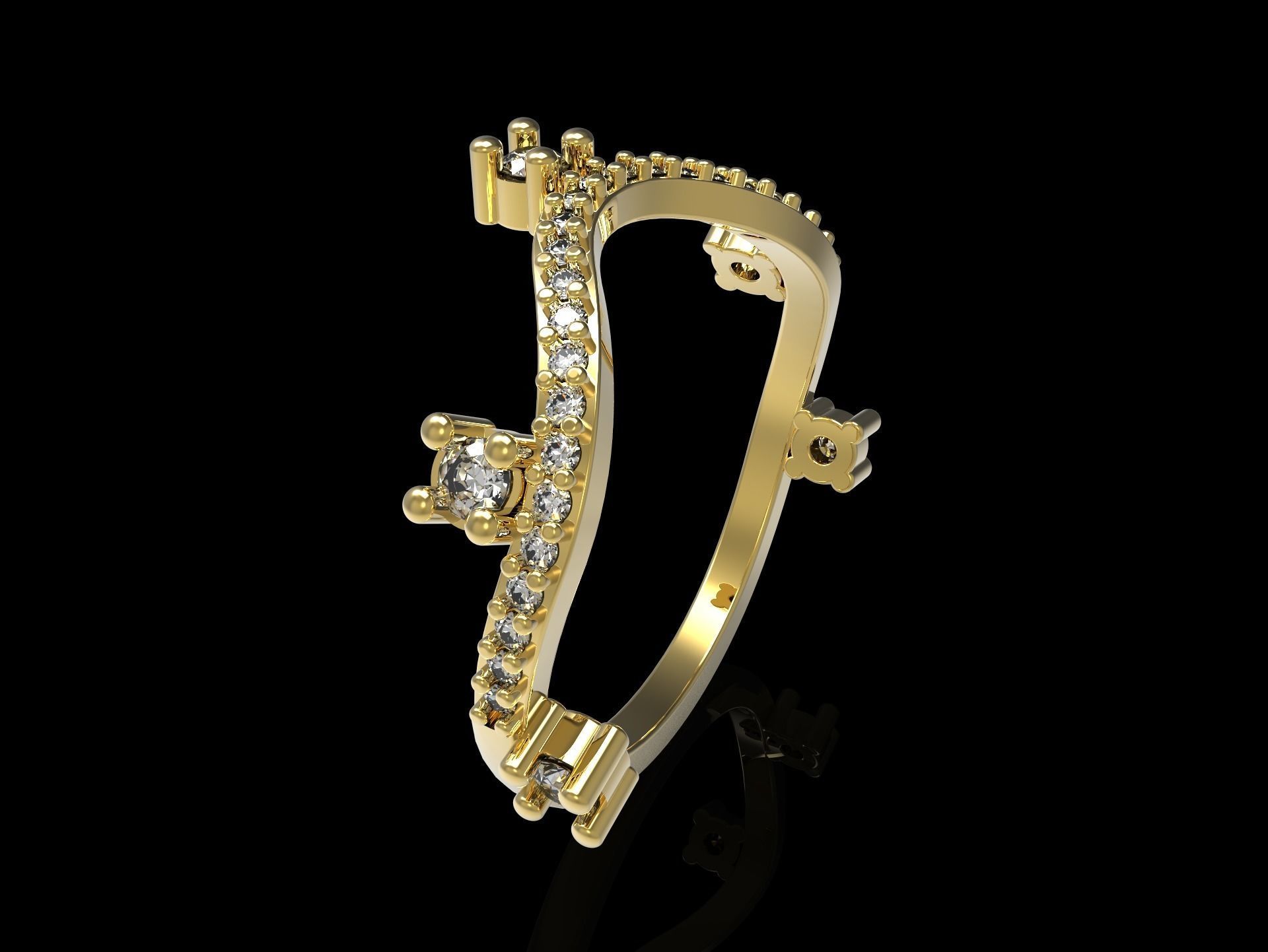 100 jewelry design rings  3D print model_31